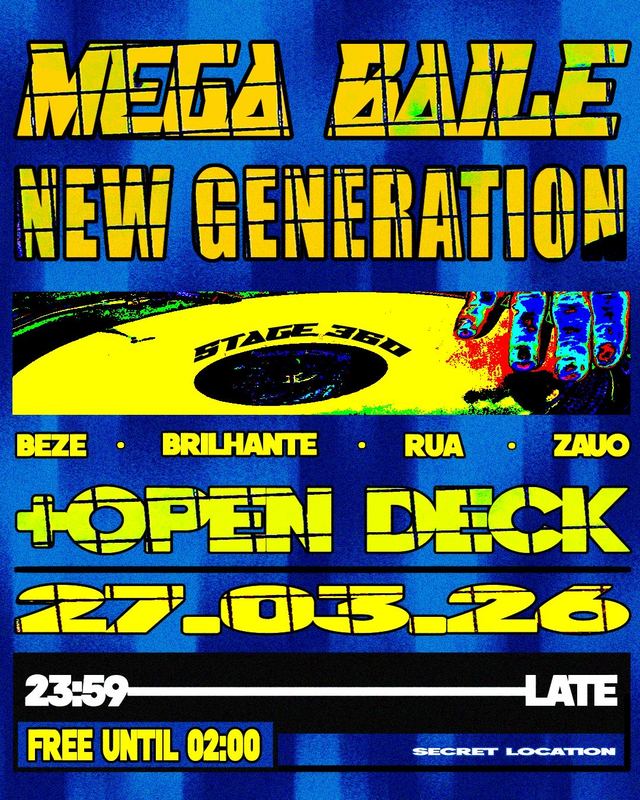 Flyer do MEGA BAILE 27.03.26 — New Generation