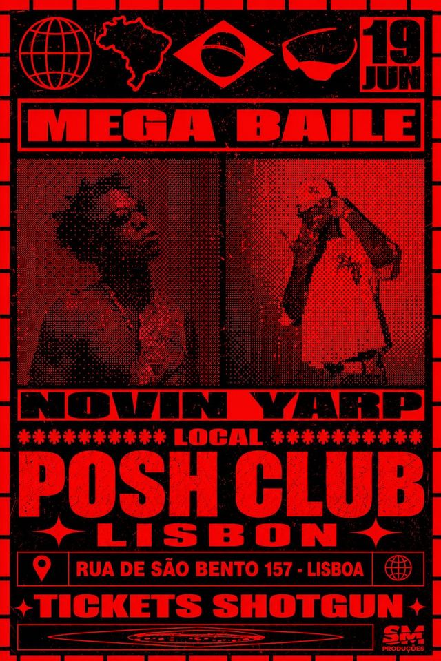 Flyer do MEGA BAILE 19.06.26 — Novin Yarp